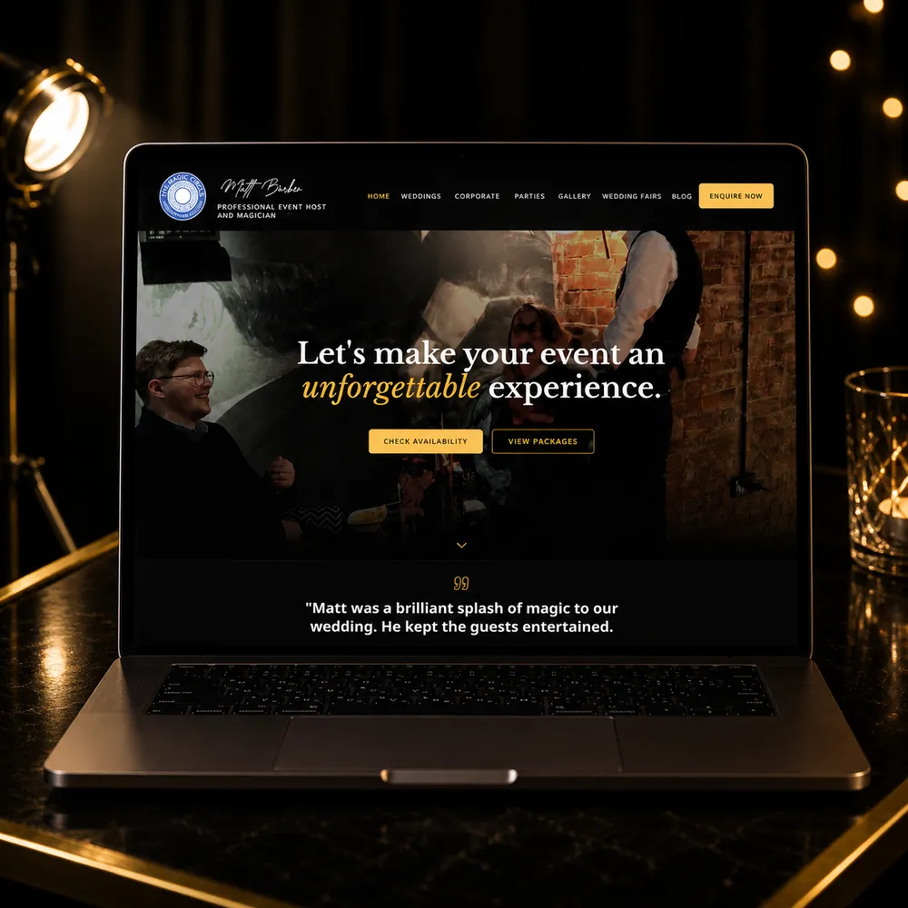 MSB Magic website shown on a laptop and mobile screen